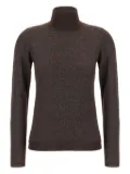 Brunello Cucinelli roll-neck lurex-detail sweater - Brown
