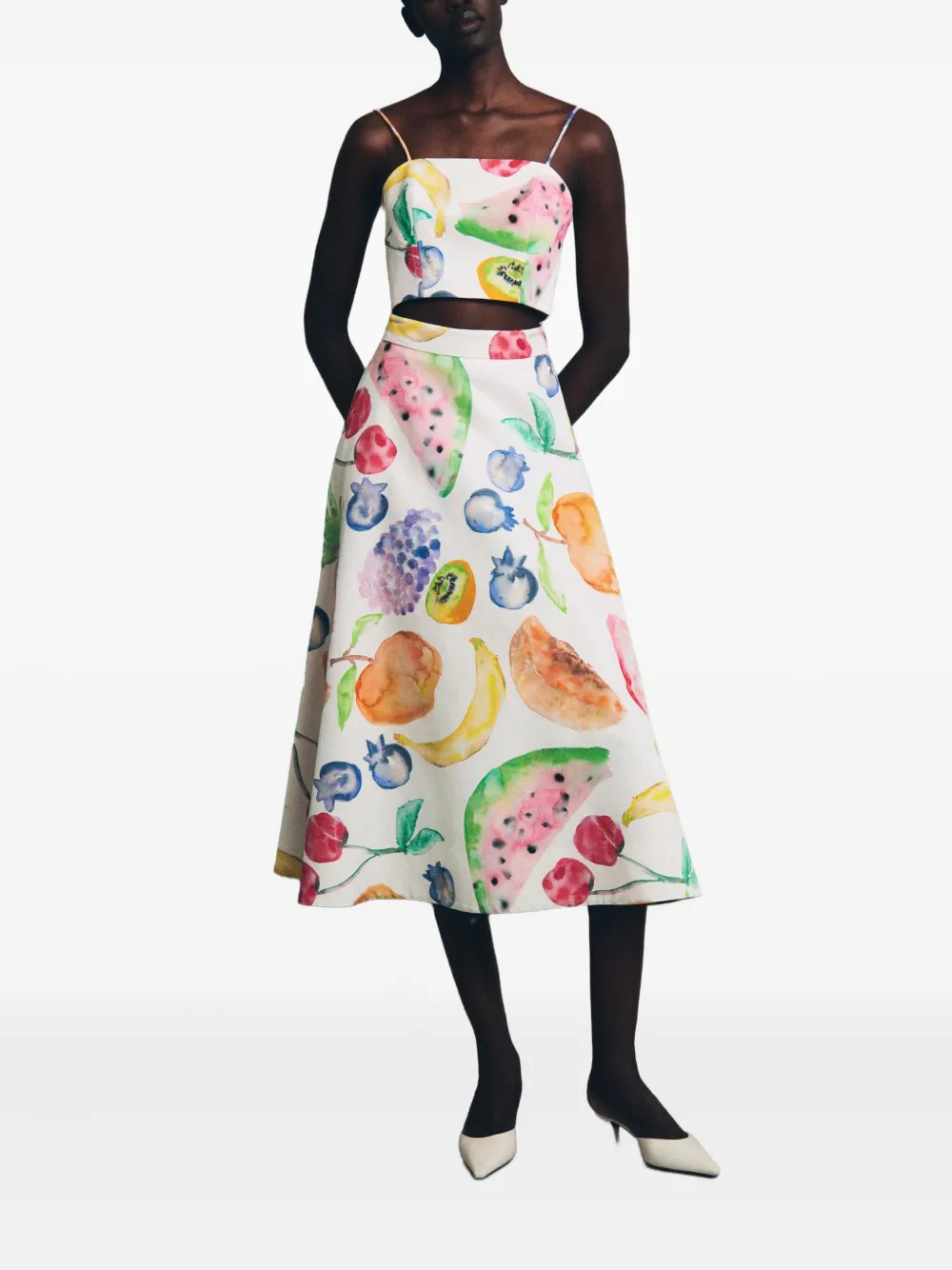 Rosie Assoulin Fruits-print Tank Top In Multi