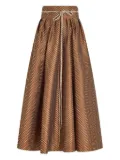 Rosie Assoulin polka-dot pattern midi full skirt - Brown