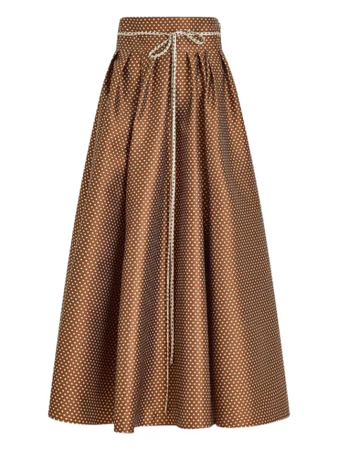 Rosie Assoulin polka-dot pattern midi full skirt