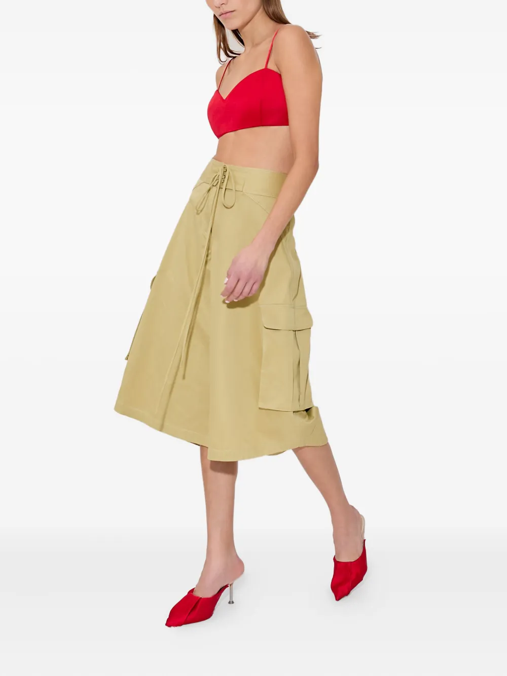 Rosie Assoulin Cargo shorts met veters Beige