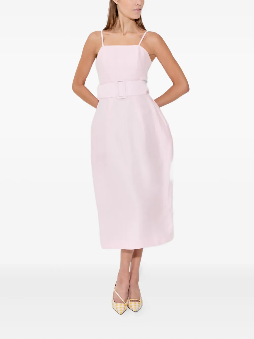 Rosie Assoulin Artichoke belted dress - ピンク Rosie Assoulin Artichoke belted dress - ピンク