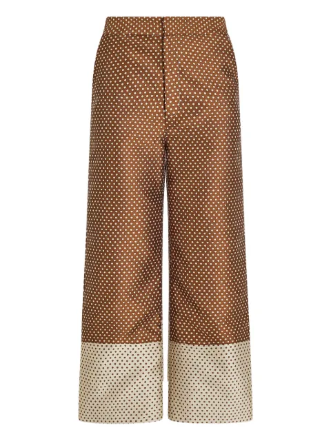 Rosie Assoulin polka-dot jacquard trousers
