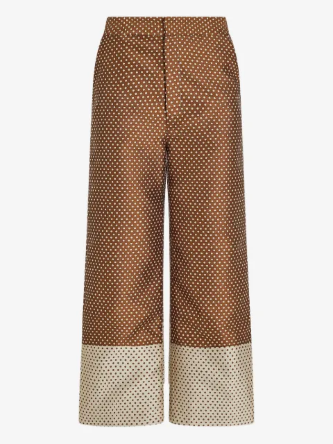 Rosie Assoulin polka-dot jacquard trousers