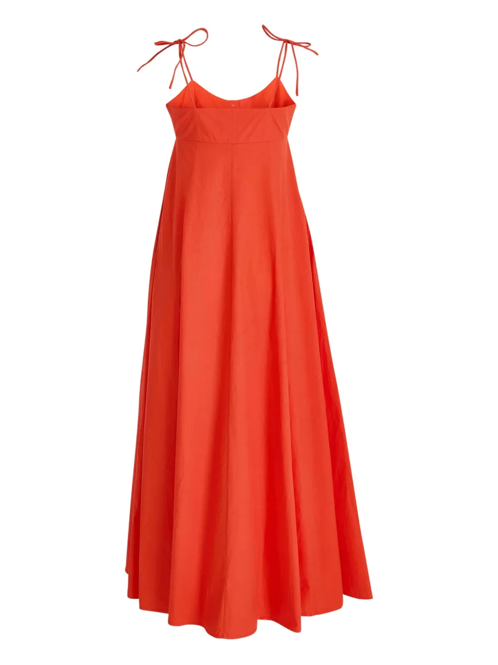 Rosie Assoulin Button-front Tie-strap Maxi Dress In Orange