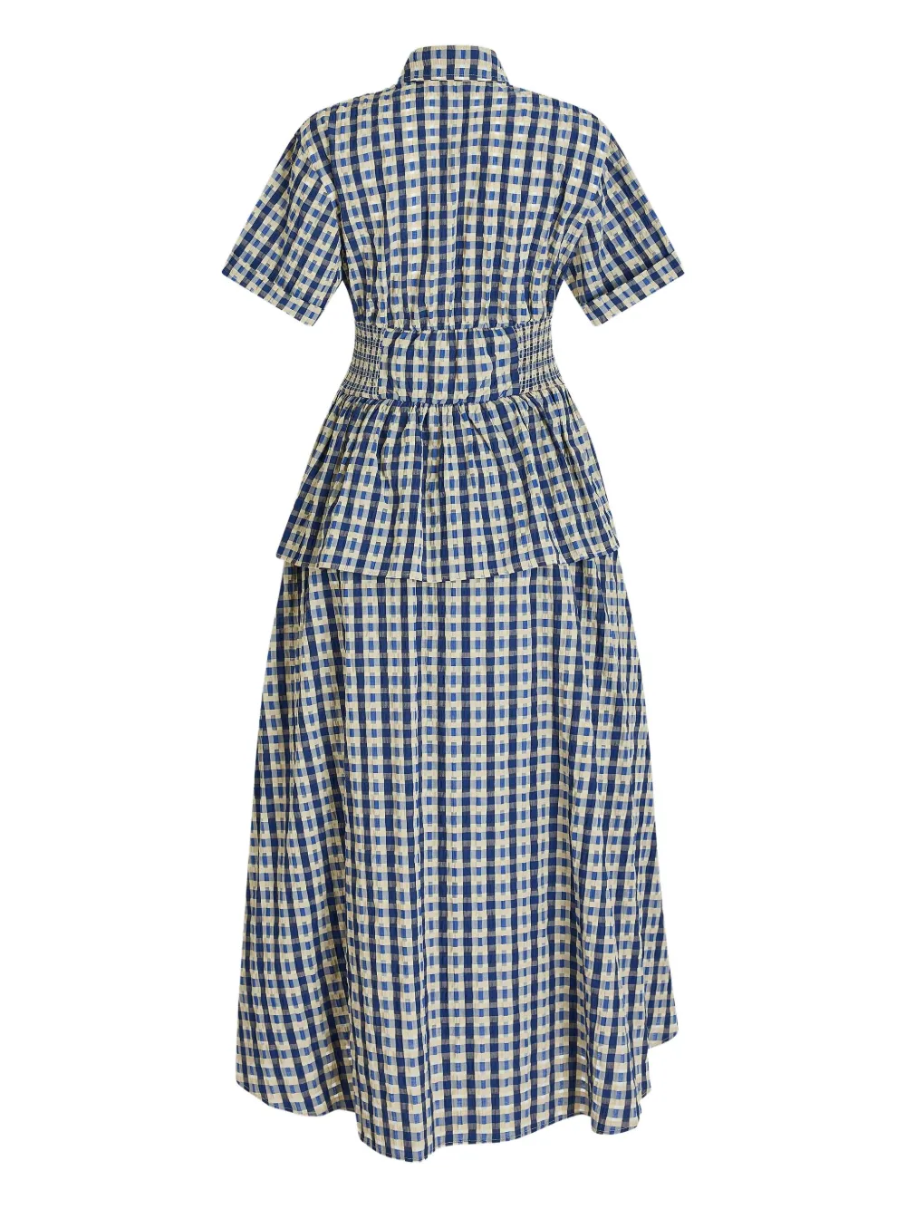 Rosie Assoulin Boogie Woogie Bugle Boy maxi-blousejurk Blauw