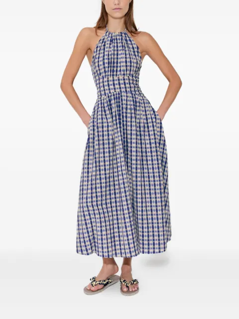 Rosie Assoulin check-pattern midi dress