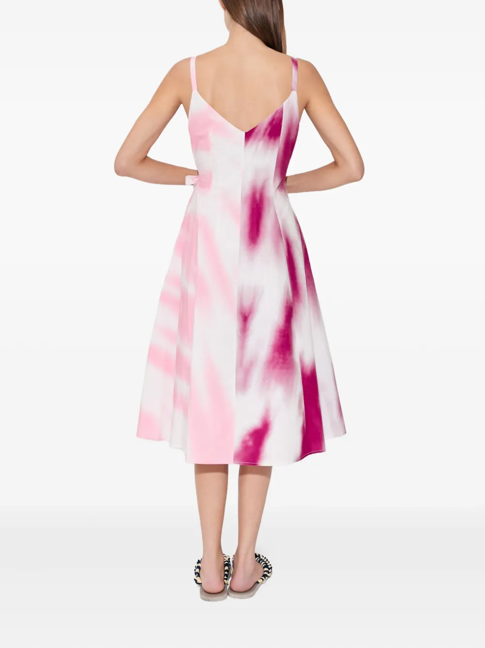 Rosie Assoulin Midi-jurk met tie-dye print Roze