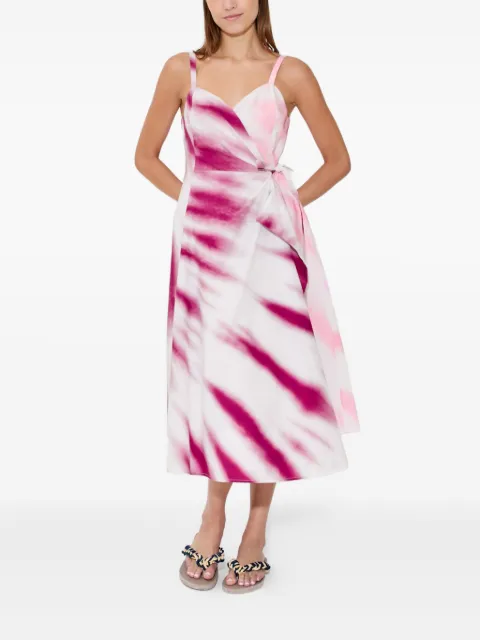Rosie Assoulin tie-dye wrap midi dress