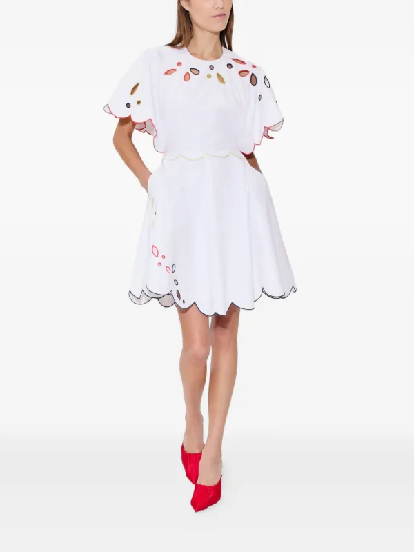 Rosie Assoulin Buttercup Scalloped Dress | White | FARFETCH PL