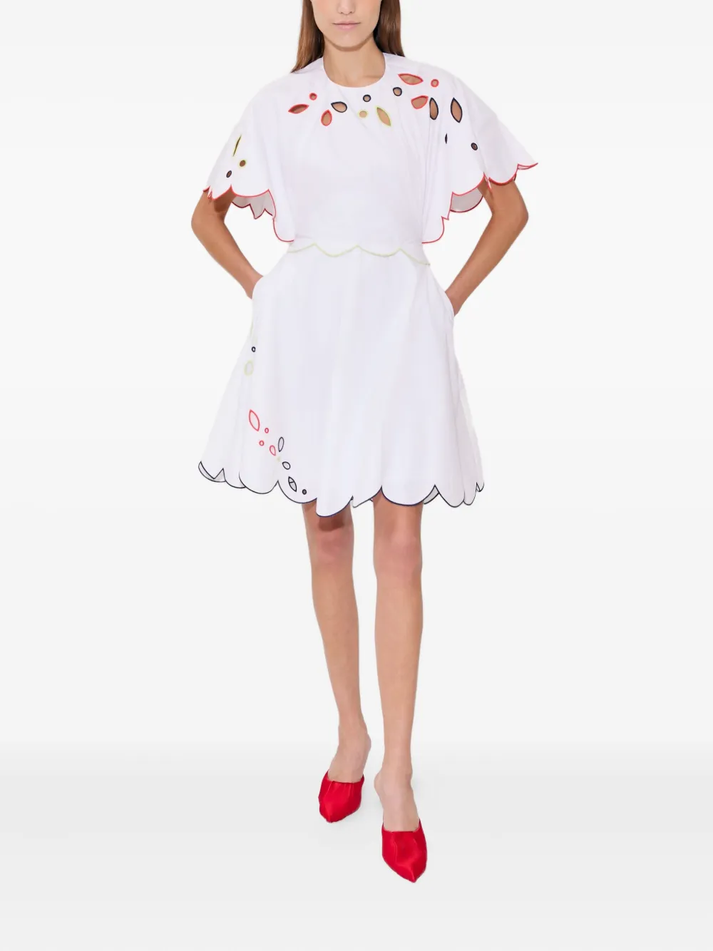 Rosie Assoulin Buttercup gewelfde jurk - Wit