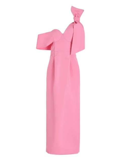 Rosie Assoulin bow-detail one-shoulder midi dress