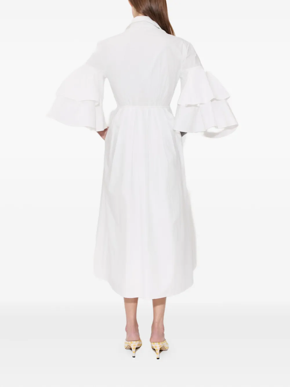 Rosie Assoulin Fiesta midi-blousejurk Wit
