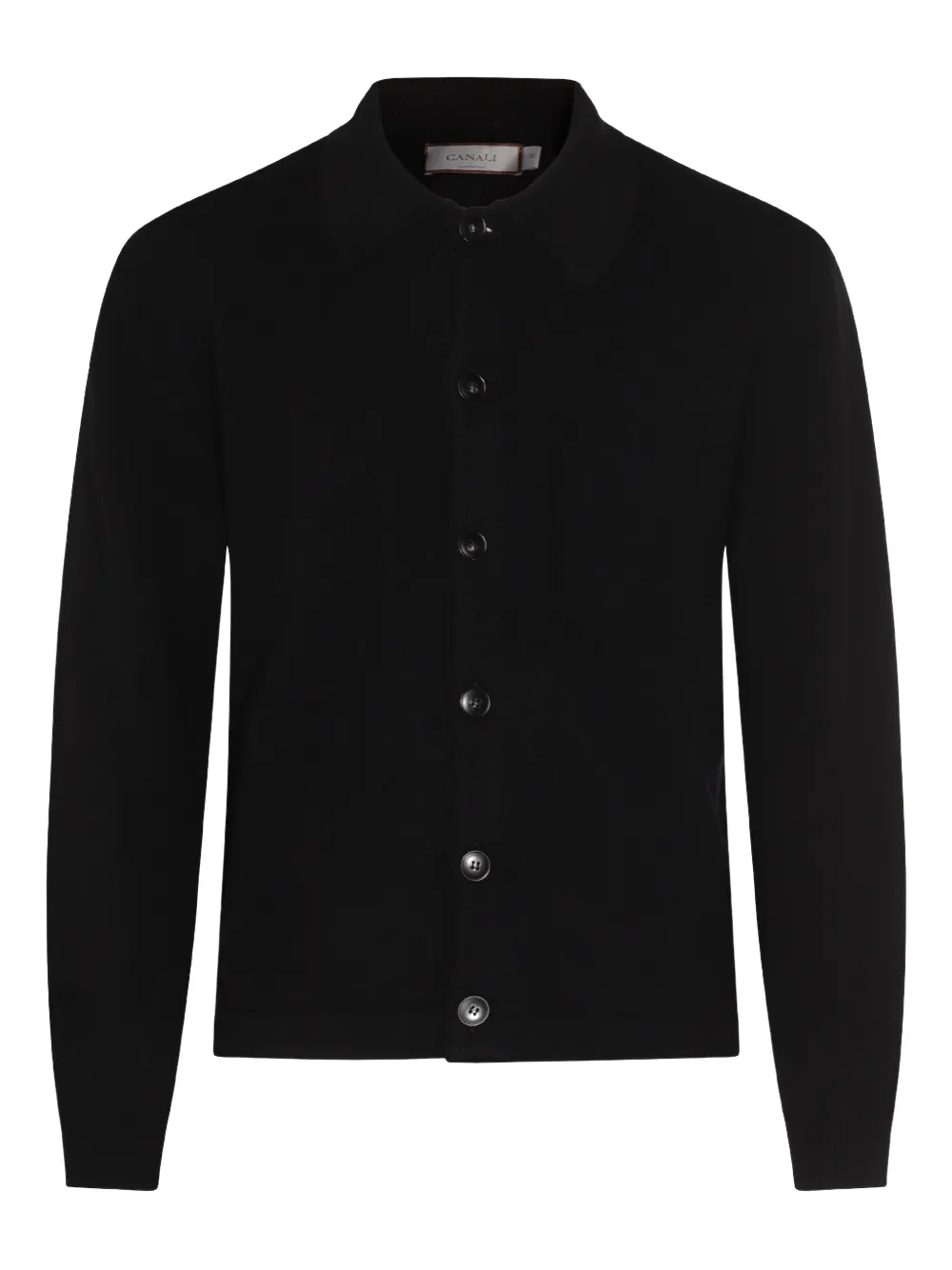 Canali buttoned-up cardigan Zwart