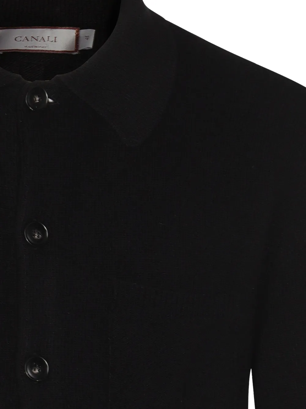 Canali buttoned-up cardigan Zwart