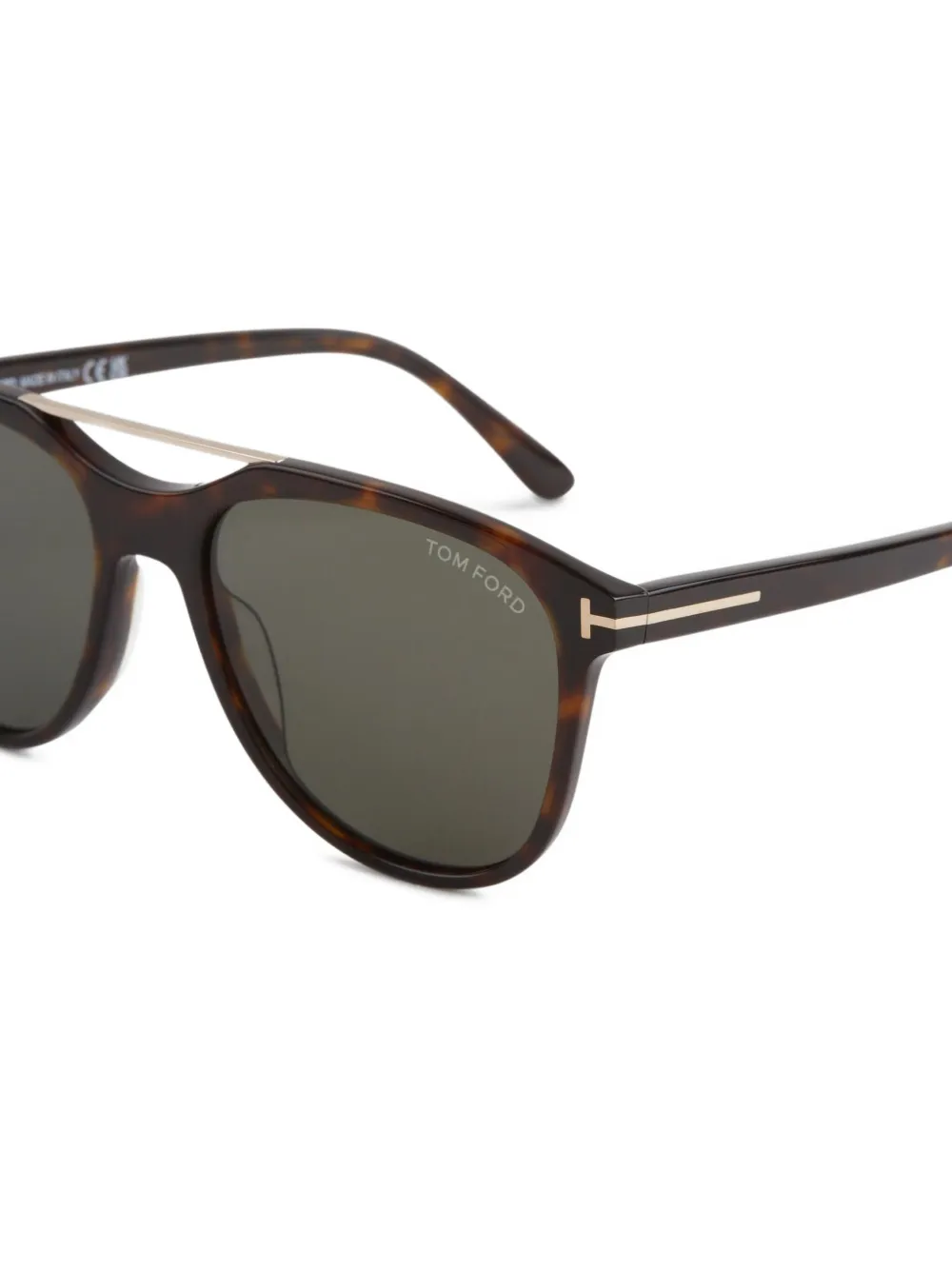 TOM FORD Eyewear Zonnebril met vierkant montuur Bruin