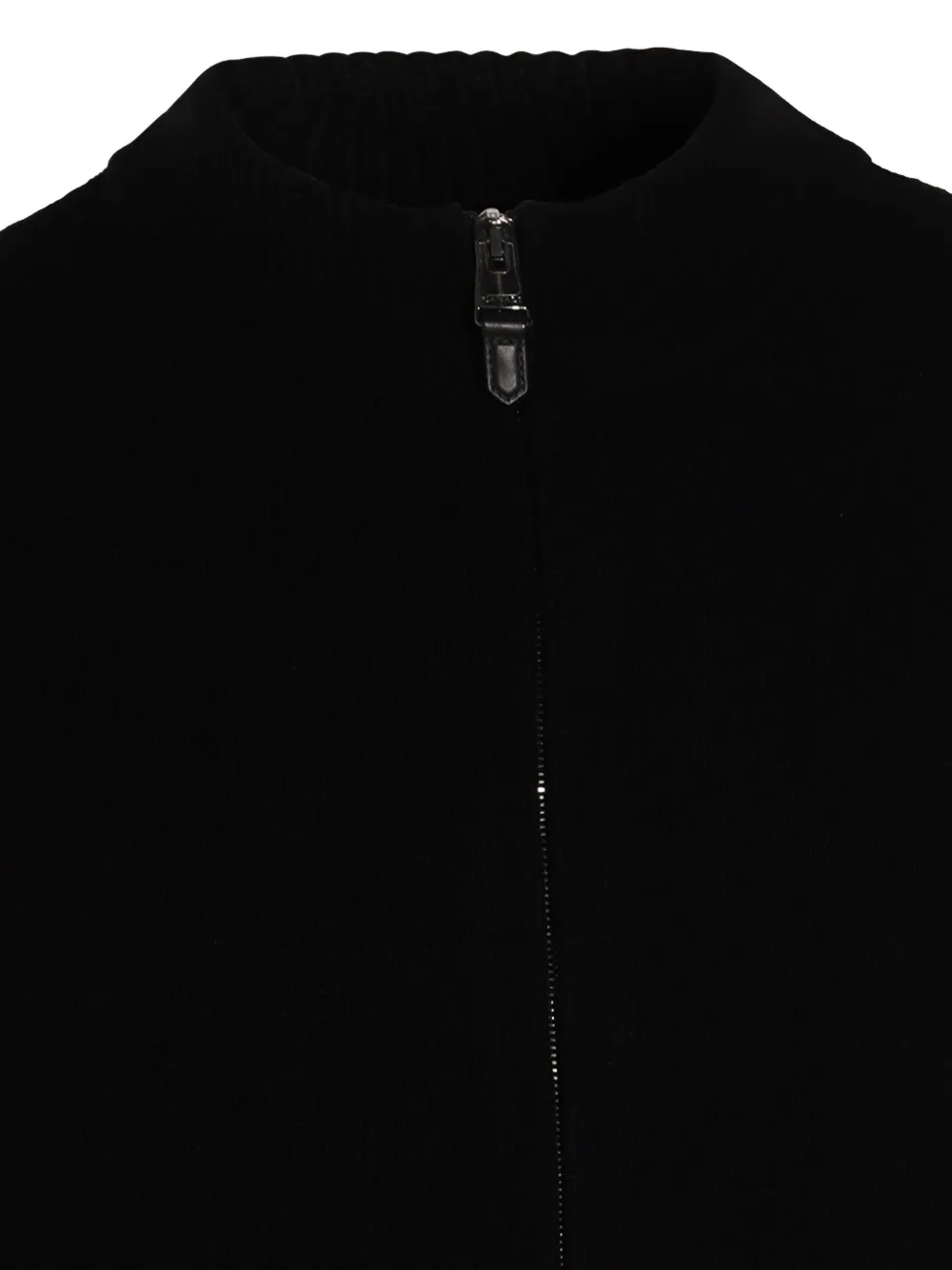 Canali zip-neck sweater Zwart