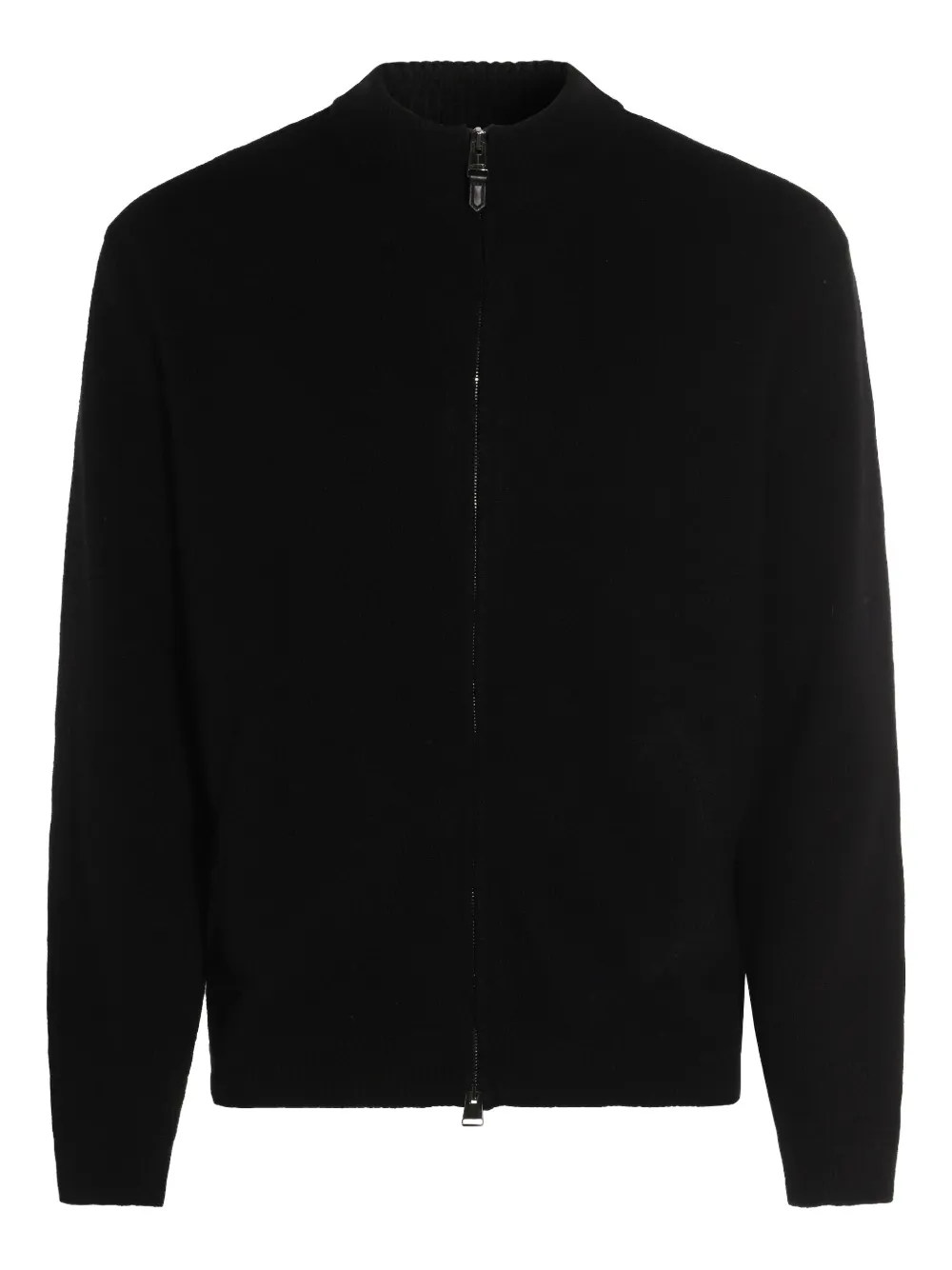 Canali zip-neck sweater Zwart