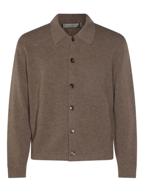 Canali buttoned patch-pocket cardigan