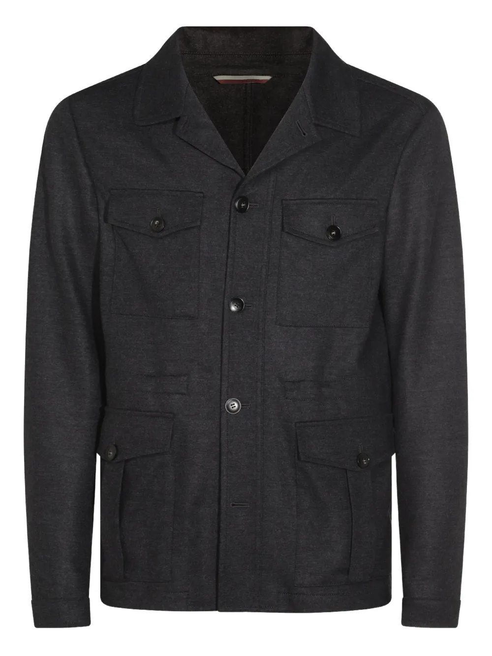 Canali Wollen shirtjack Grijs