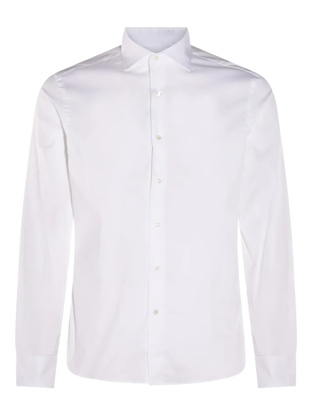Canali Overhemd van katoenblend Wit