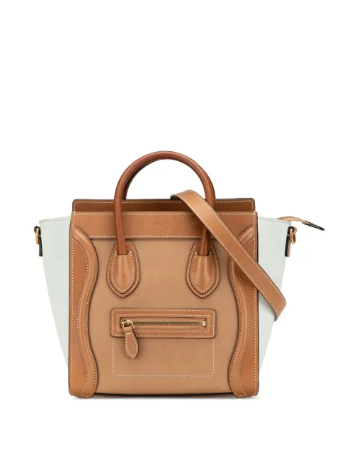 Céline Pre-Owned 2016 Nano Tricolor Leather Luggage Tote satchel