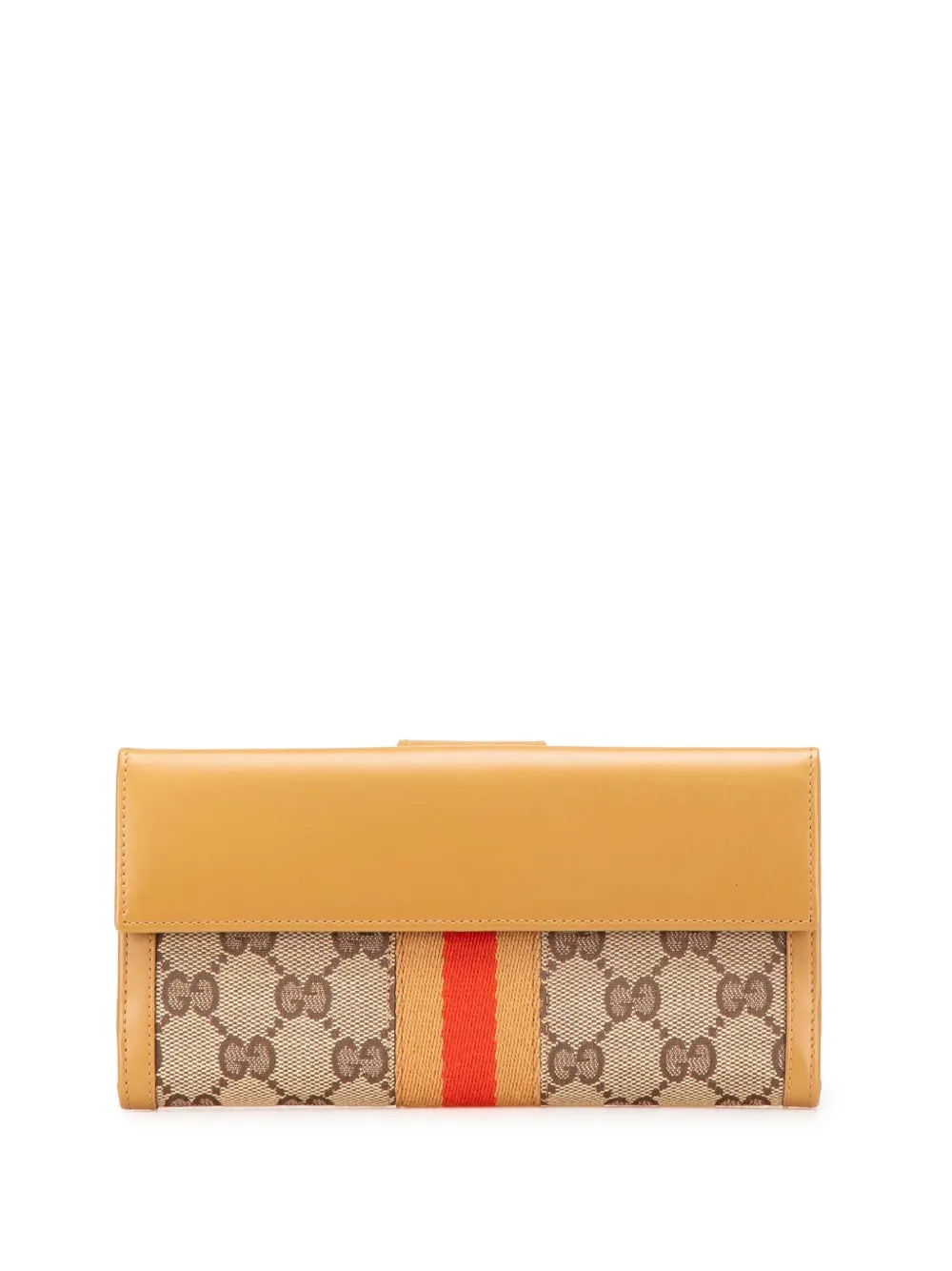 Gucci Pre-Owned 2000-2015 GG Canvas Web Wallet long wallets | Brown | Image 1