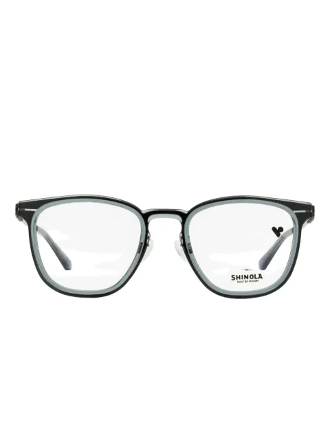 Shinola keyhole-bridge square-frame glasses