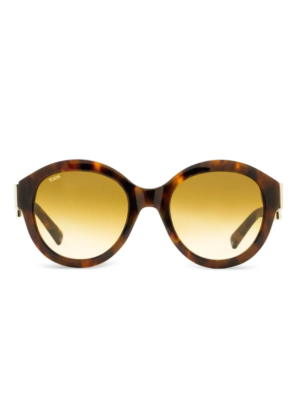 Tod's Tortoiseshell Round-frame Sunglasses In Brown