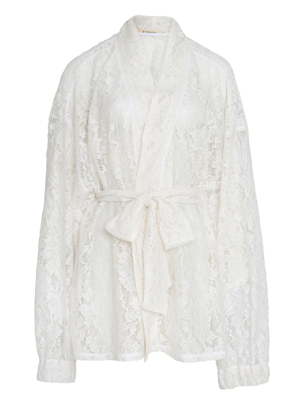 Lethicia Bronstein lace belted double-breasted jacket | White | Image 1