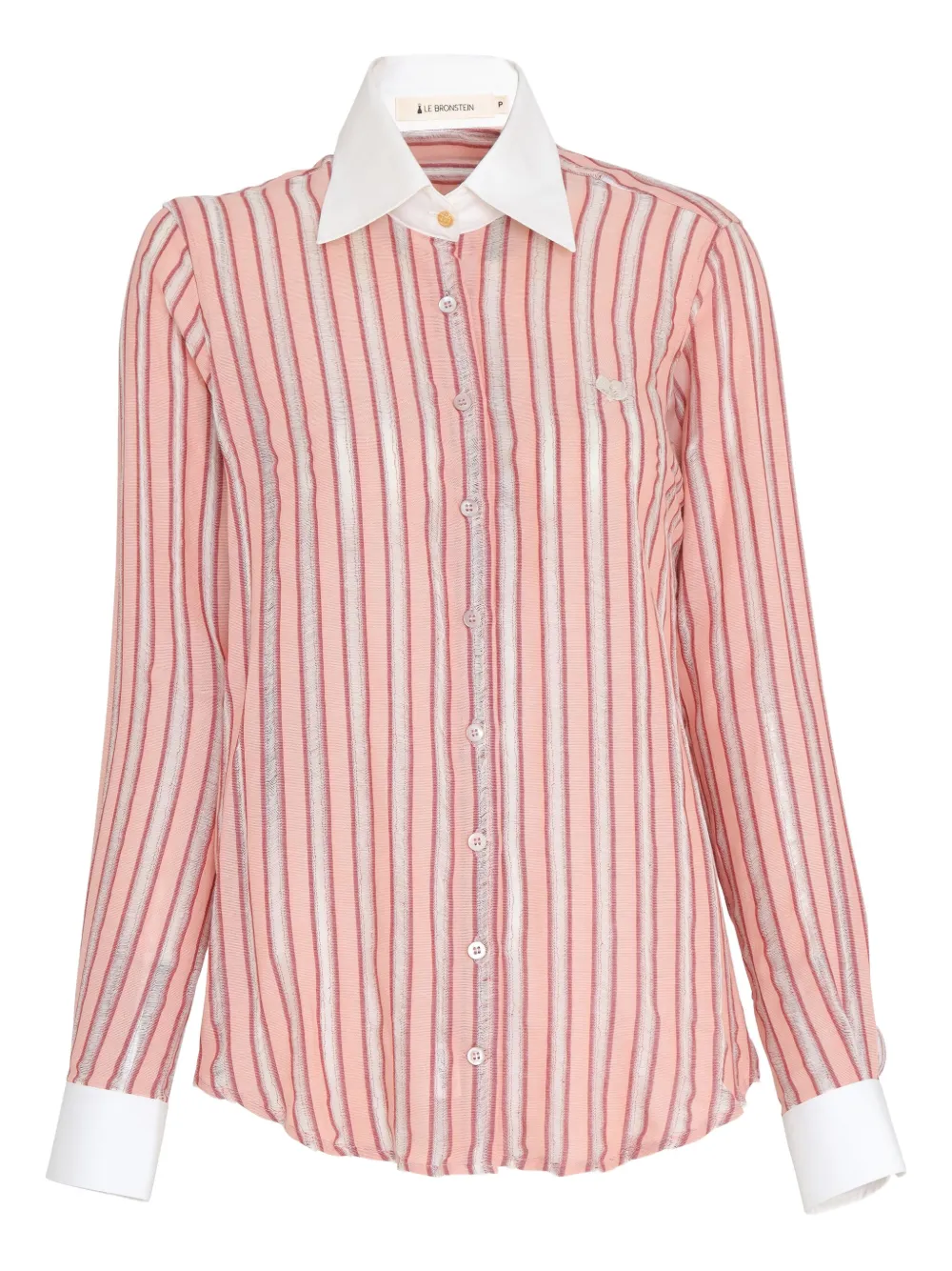 Lethicia Bronstein striped embroidered shirt Roze