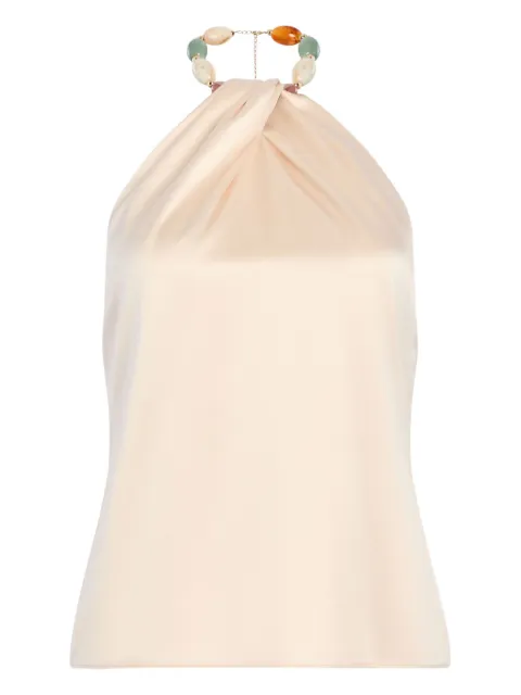 Retrofete Milani beaded halterneck top