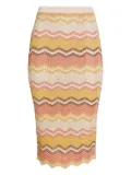 Retrofete chevron-pattern crochet skirt - Yellow