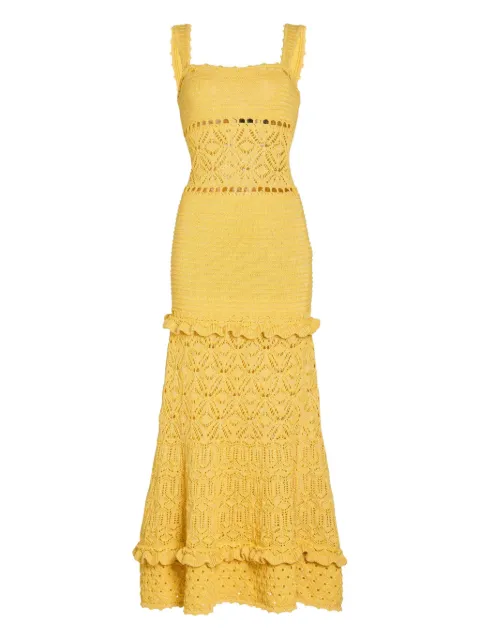Retrofete Winona crochet ruffled maxi dress