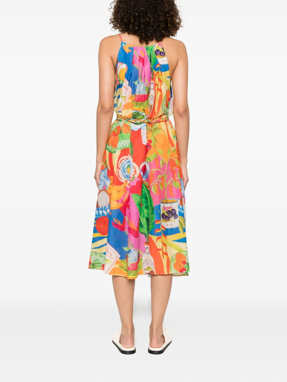 Farm Rio Printed Midi Dress In Multi