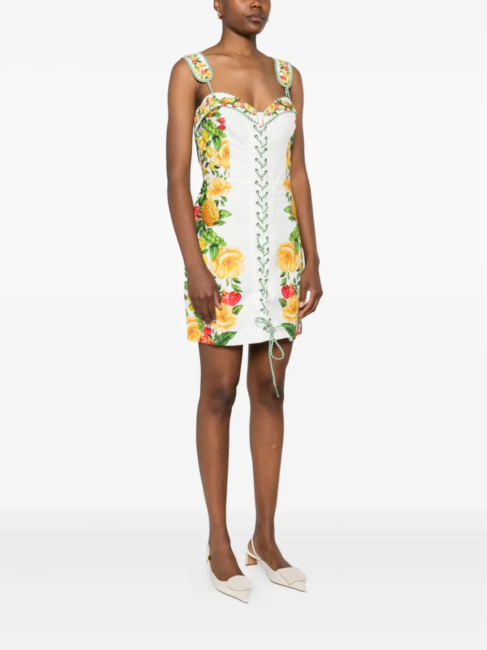 FARM Rio Picnic Flowers mini-jurk Wit