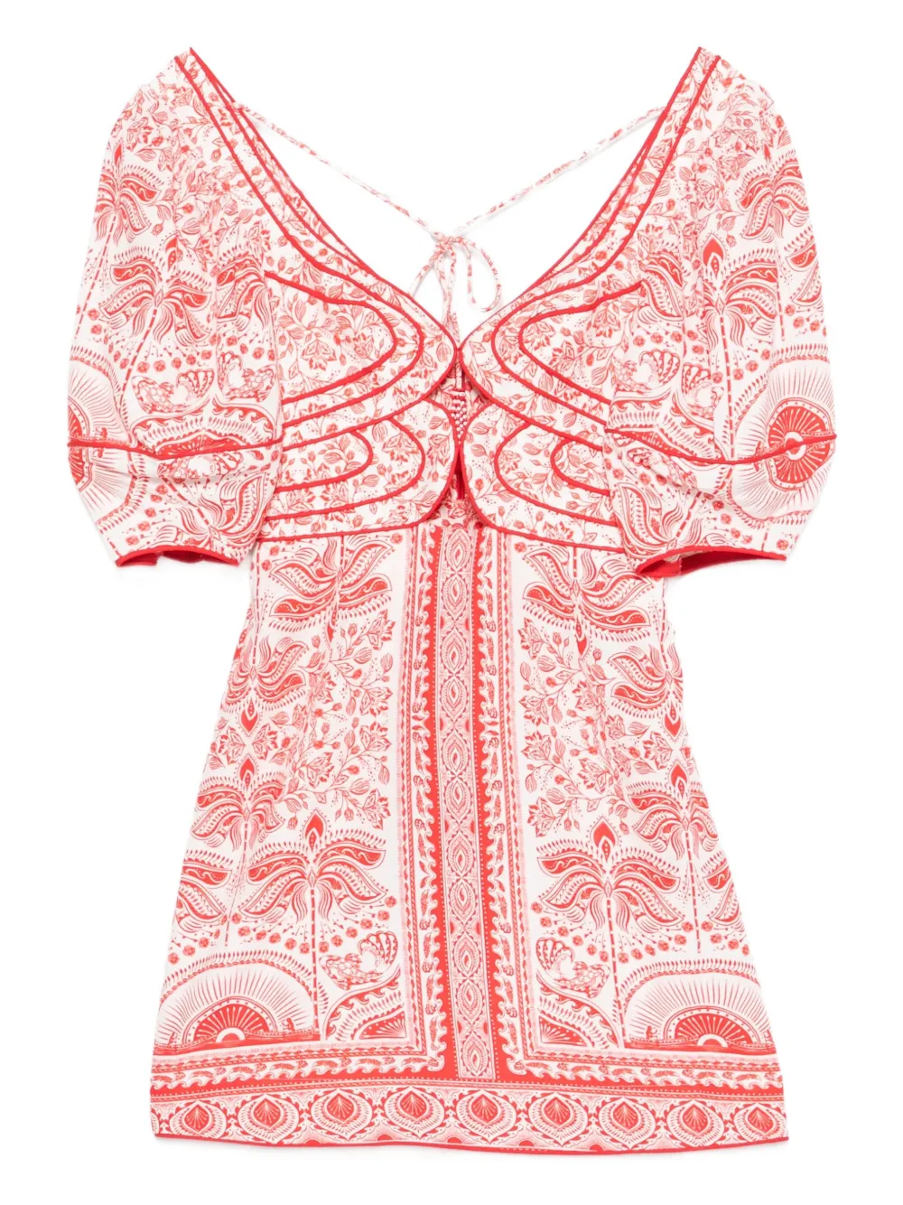 FARM Rio River Ride mini dress | Red | Image 1