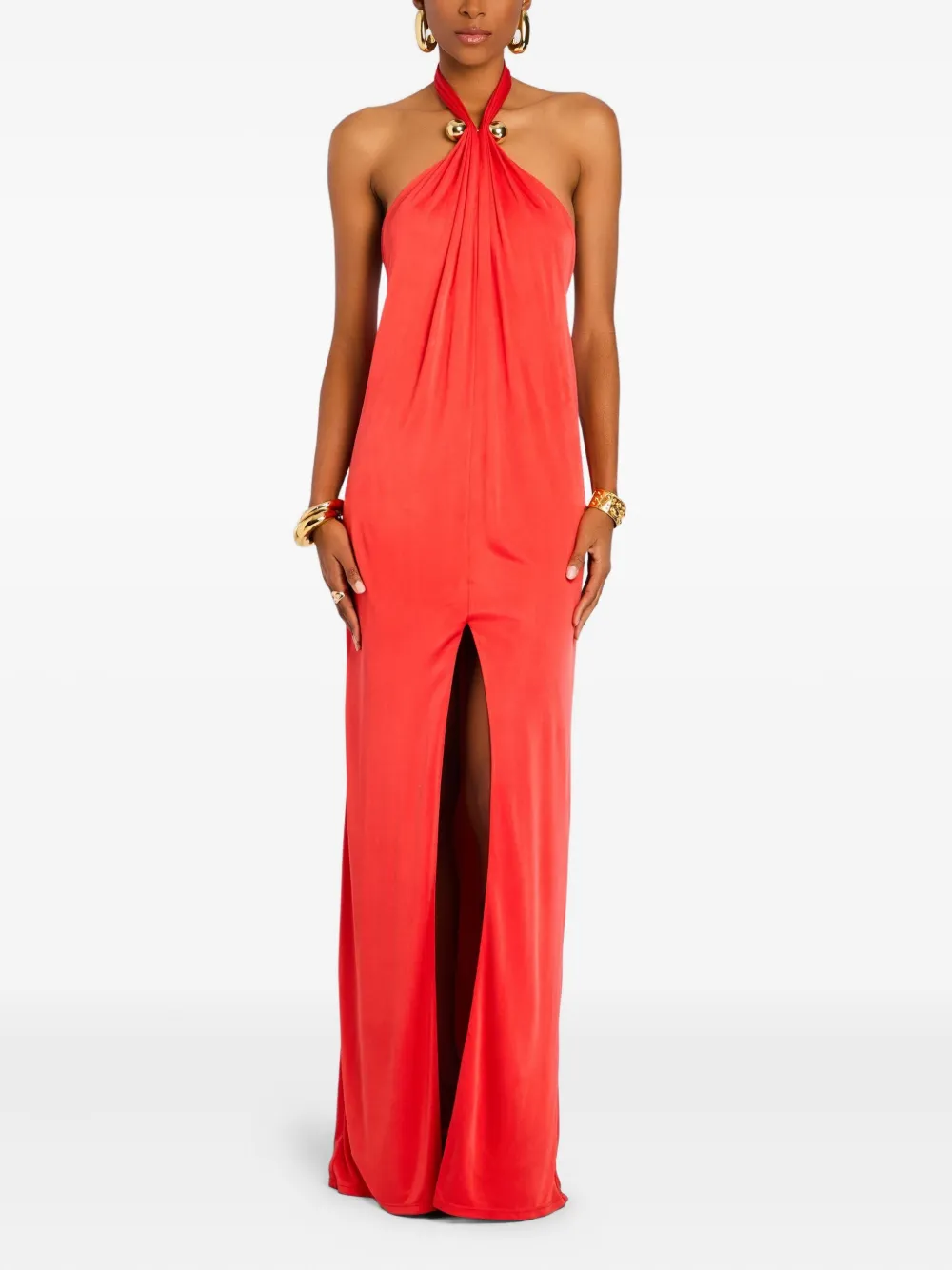 Retrofete Becs halterneck maxi dress - Rood