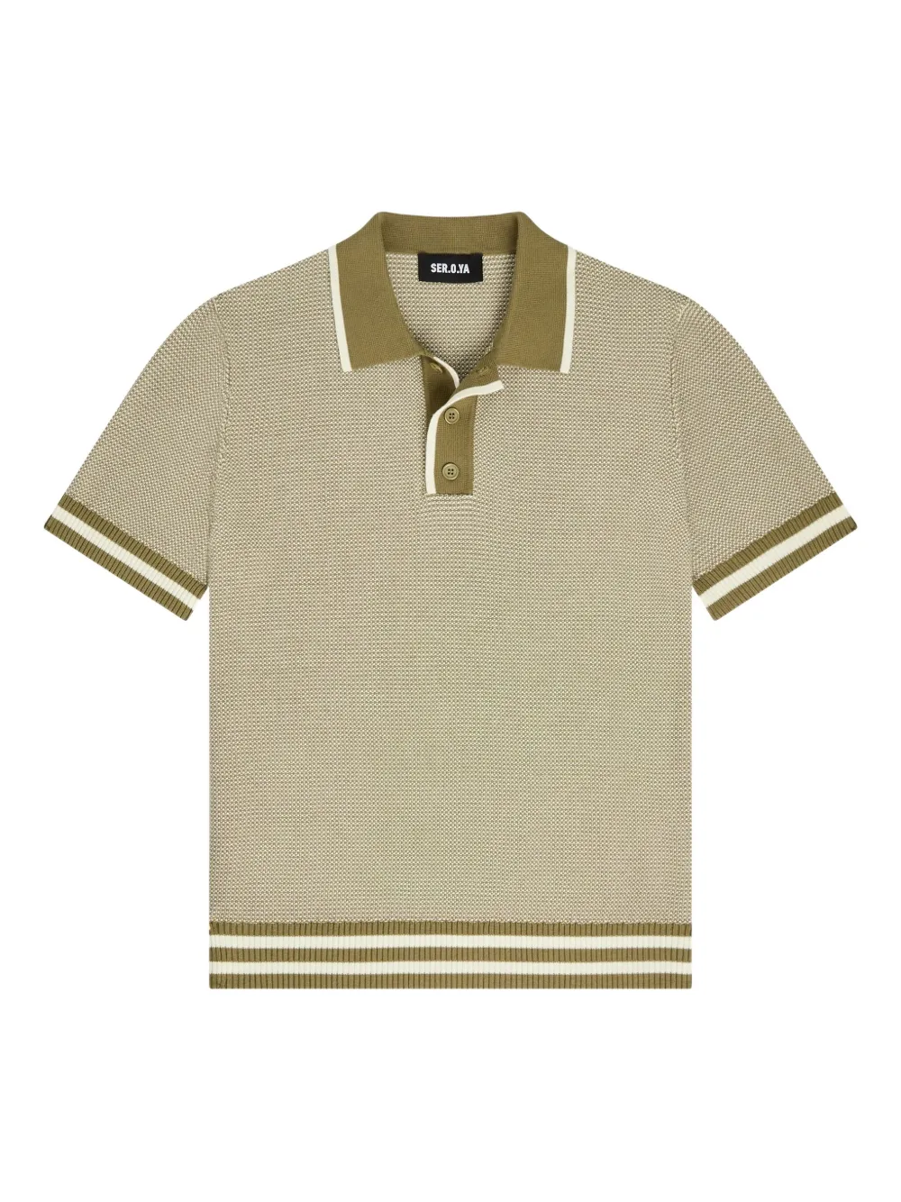 SER.O.YA Ethan knitted polo shirt | Green | Image 1