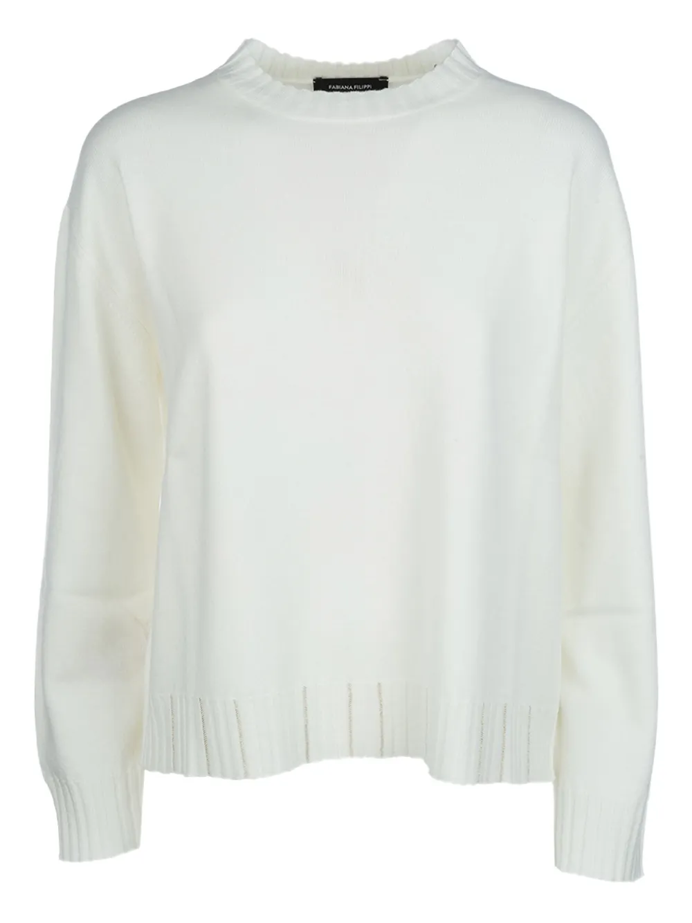 Fabiana Filippi split-hem cashmere sweater Wit