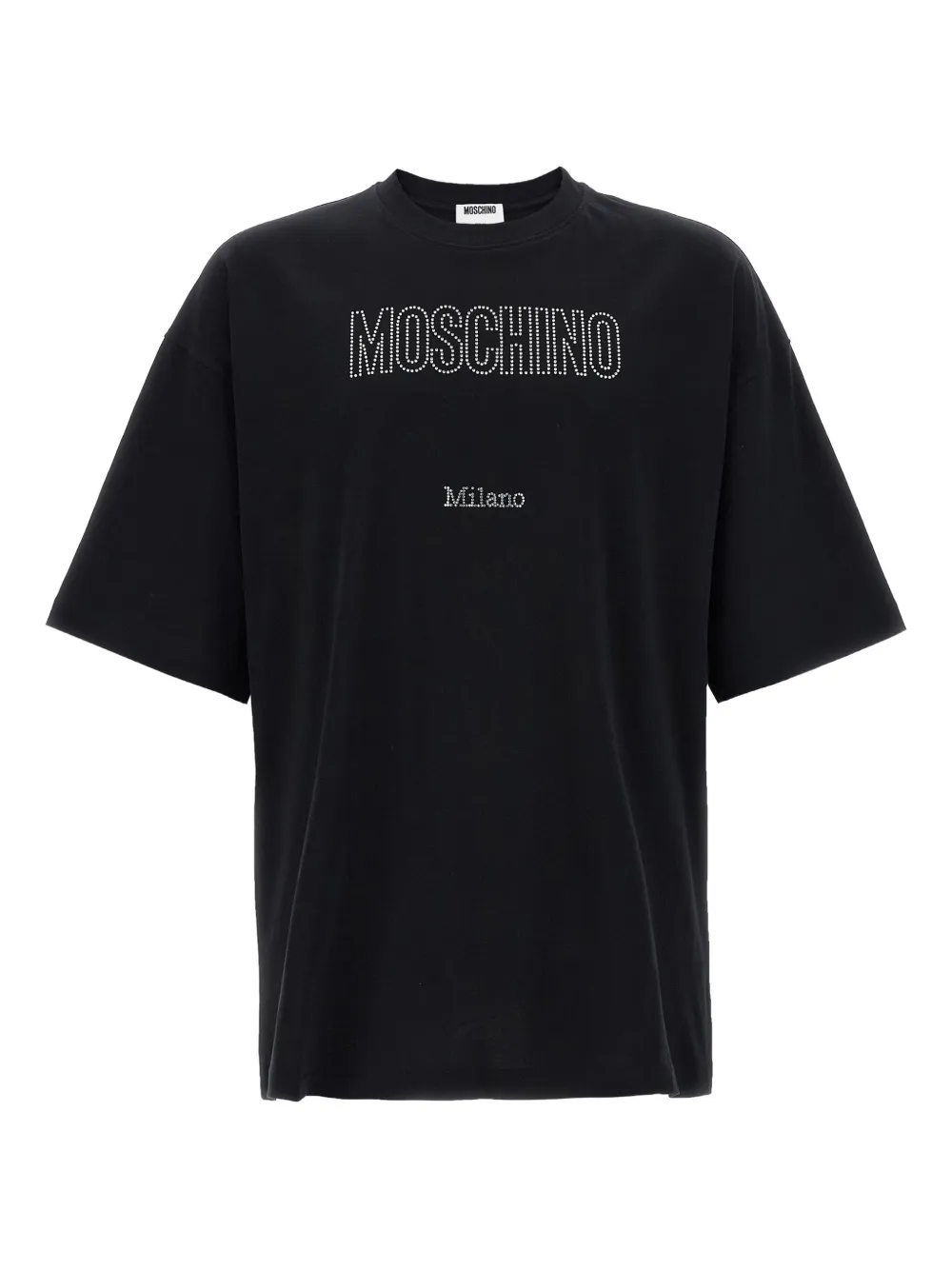 Moschino T-shirt verfraaid met stras Zwart