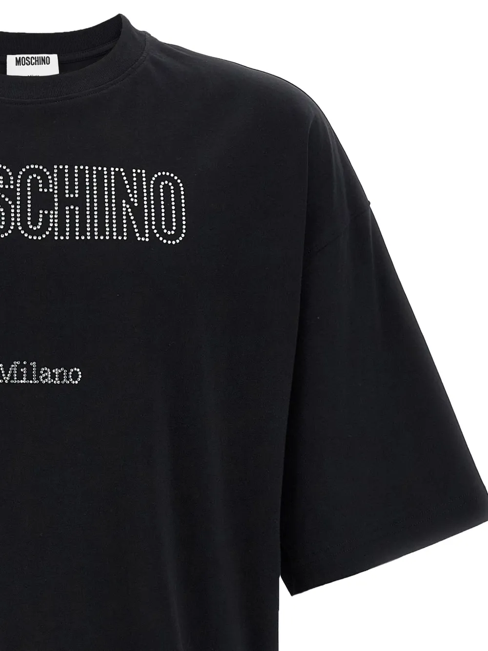 Moschino T-shirt verfraaid met stras Zwart