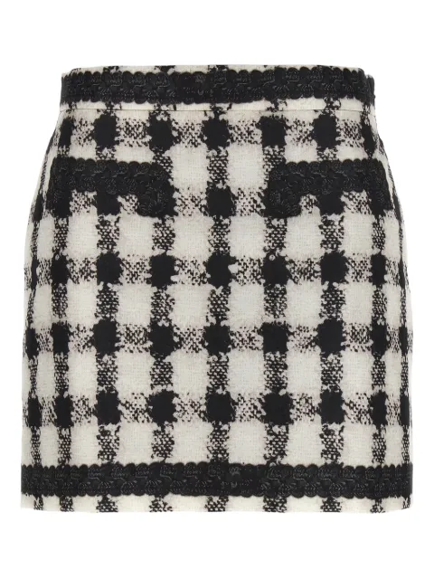 Moschino tweed-print mini skirt