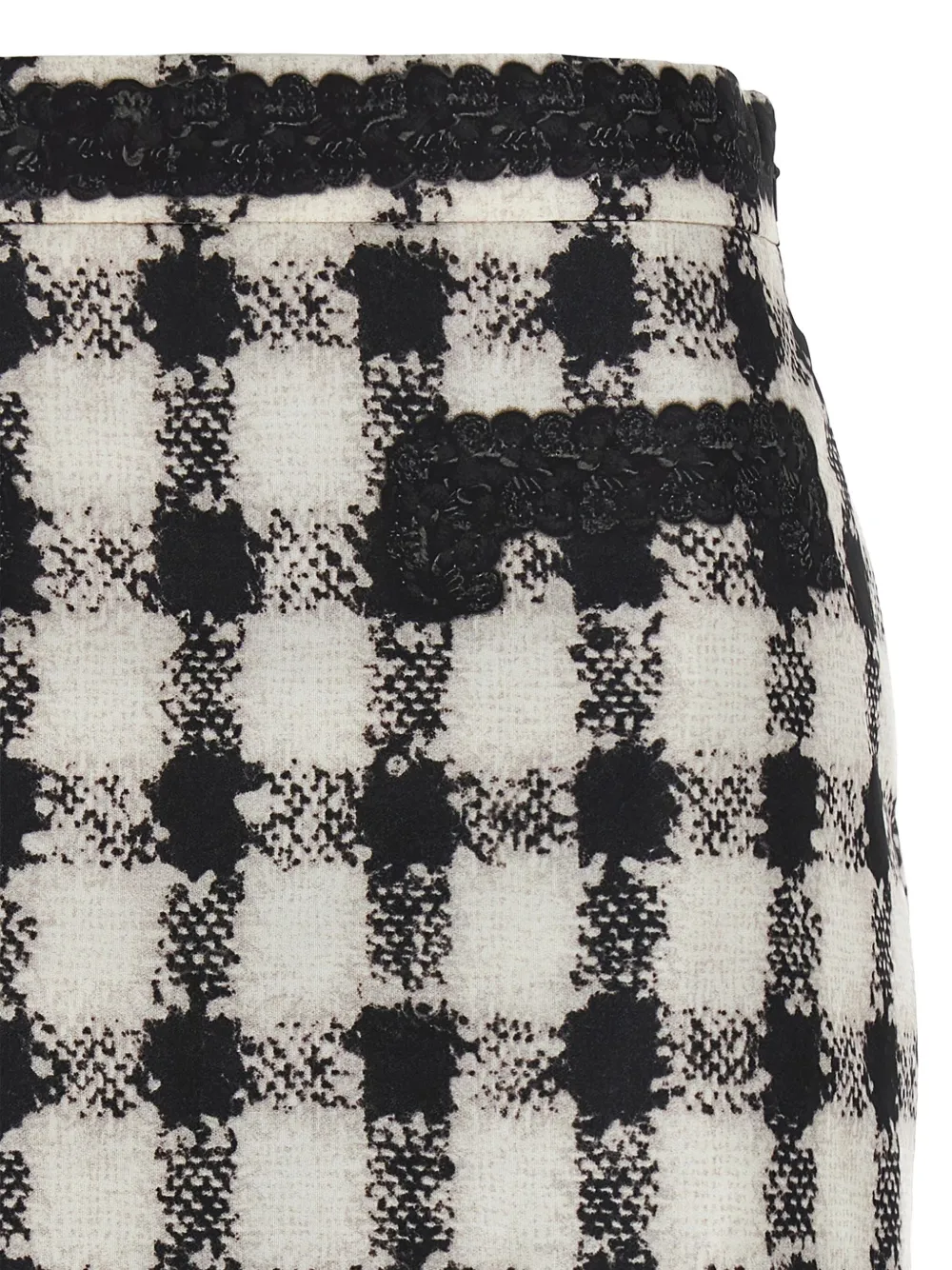Moschino Blackwhite Texture Print Mini Skirt