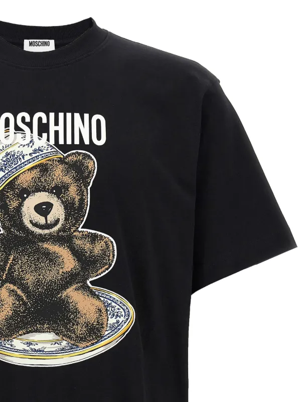 Moschino Teddy-print T-shirt | Black | FARFETCH IN