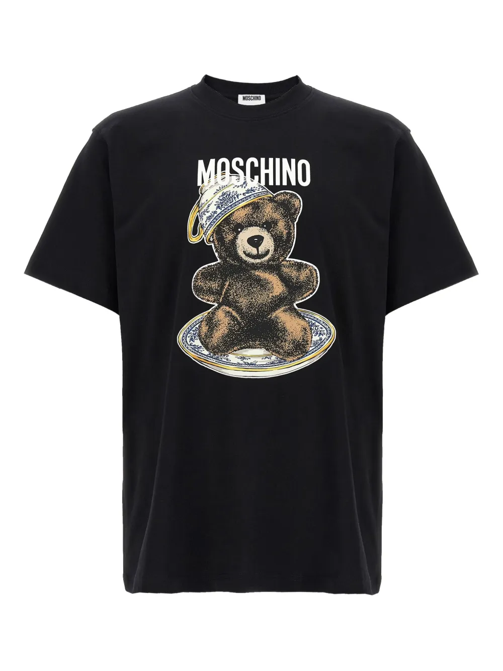 Moschino T-shirt met Teddy-print Zwart