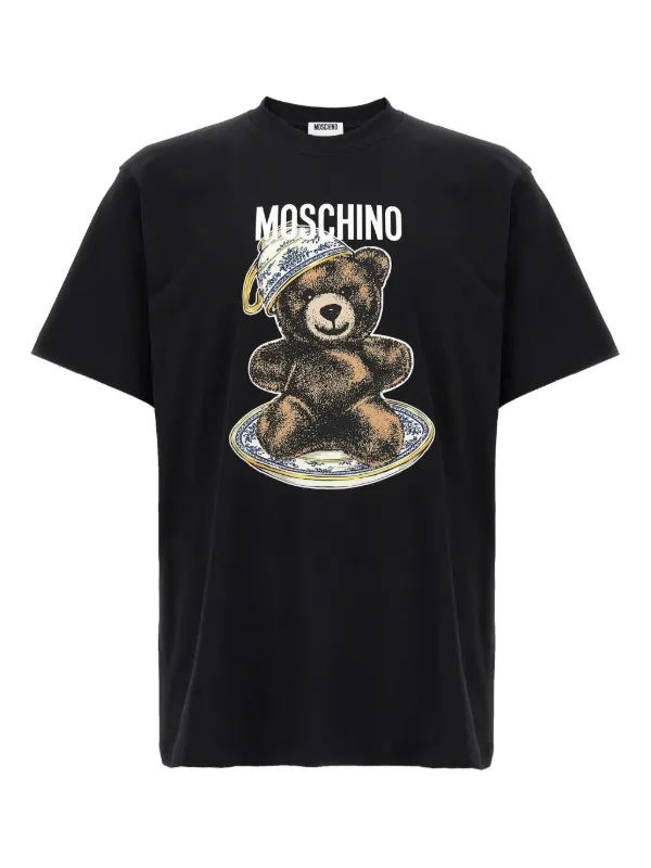 Moschino Teddy-print T-shirt Black FARFETCH IN