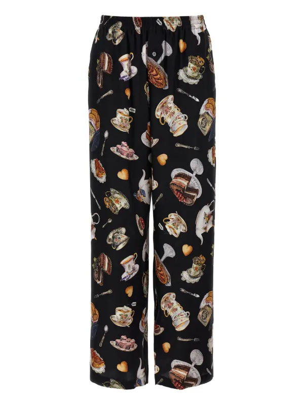 パンツ Moschino 'Tea time' print pants 30849842_59686607_600.jpg