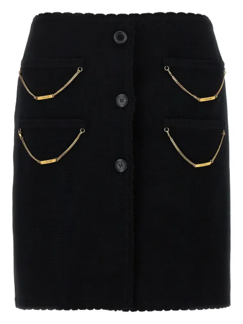 Moschino falda con borde festoneado
