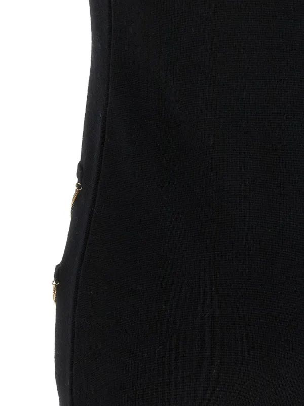 ミニワンピース 黒 チェーン装飾 MOSCHINO モスキーノ ミニワンピース